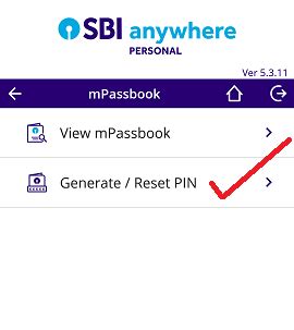 4 digit passcode sbi|SBI mPassbook .